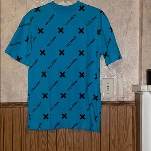 Teal & black collusion t-shirt (xs)